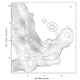 A map of the polarization. Our galaxy’s central black hole lies at the center point (0,0) of the image. The longer the lines, the more polarized the light.